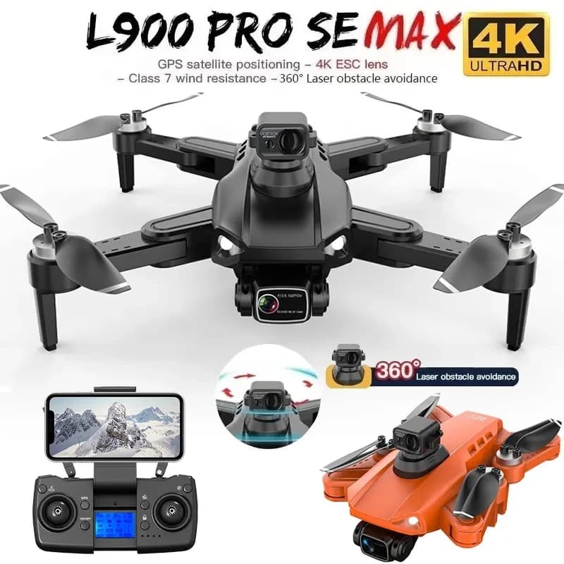 L900 Pro SE MAX GPS Drone 4K Professionale Doppia Fotocamera HD 5G WIFI FPV 360 ° Giocattolo per droni quadricottero Rc senza spazzole per evitare ostacoli