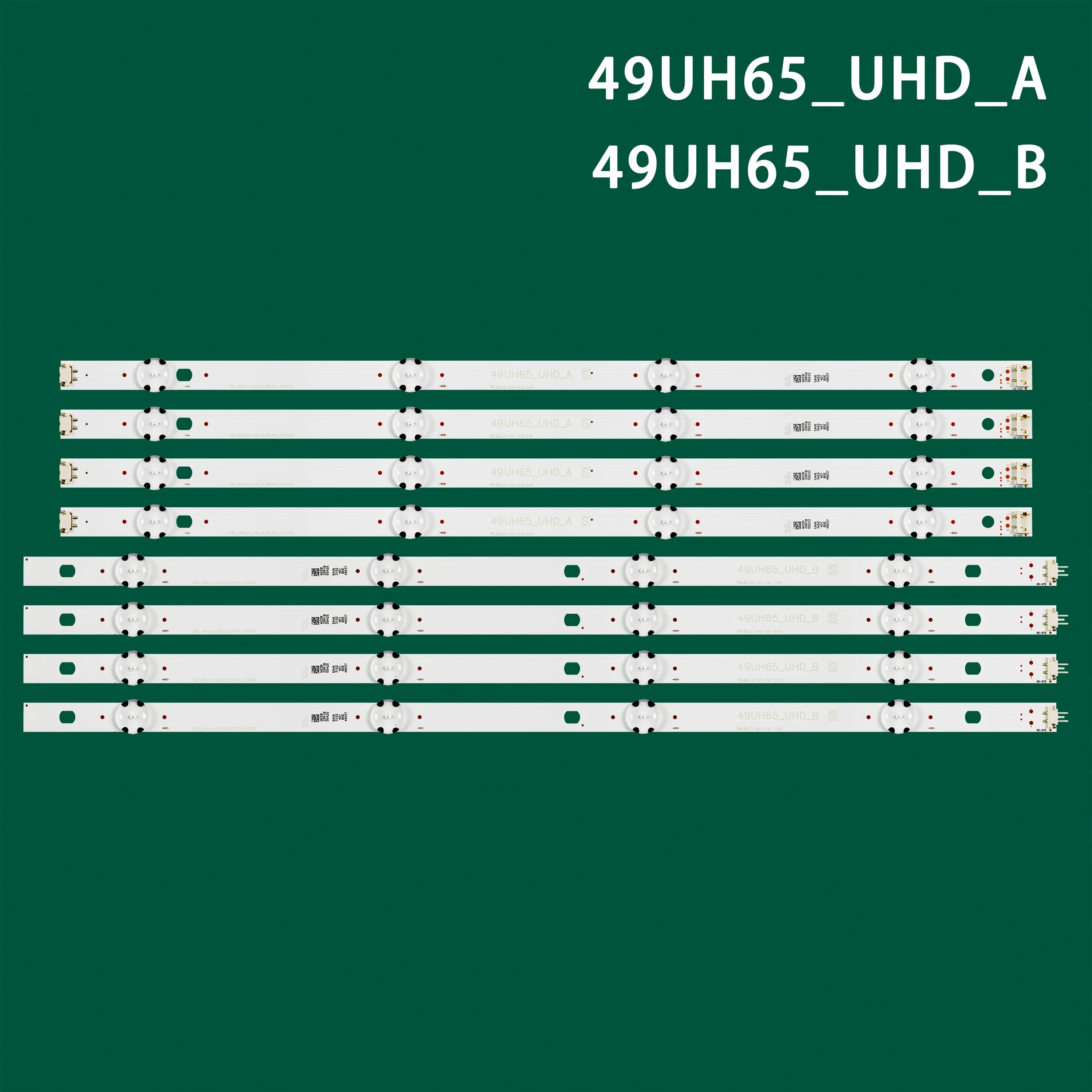 New 8 pz/set LED backlight strip for 49UH652V 49UH650V 49UH65 UHD B A SSC 49inch UHD A B EAV63452401 HC490DGN-ABRC1-214X