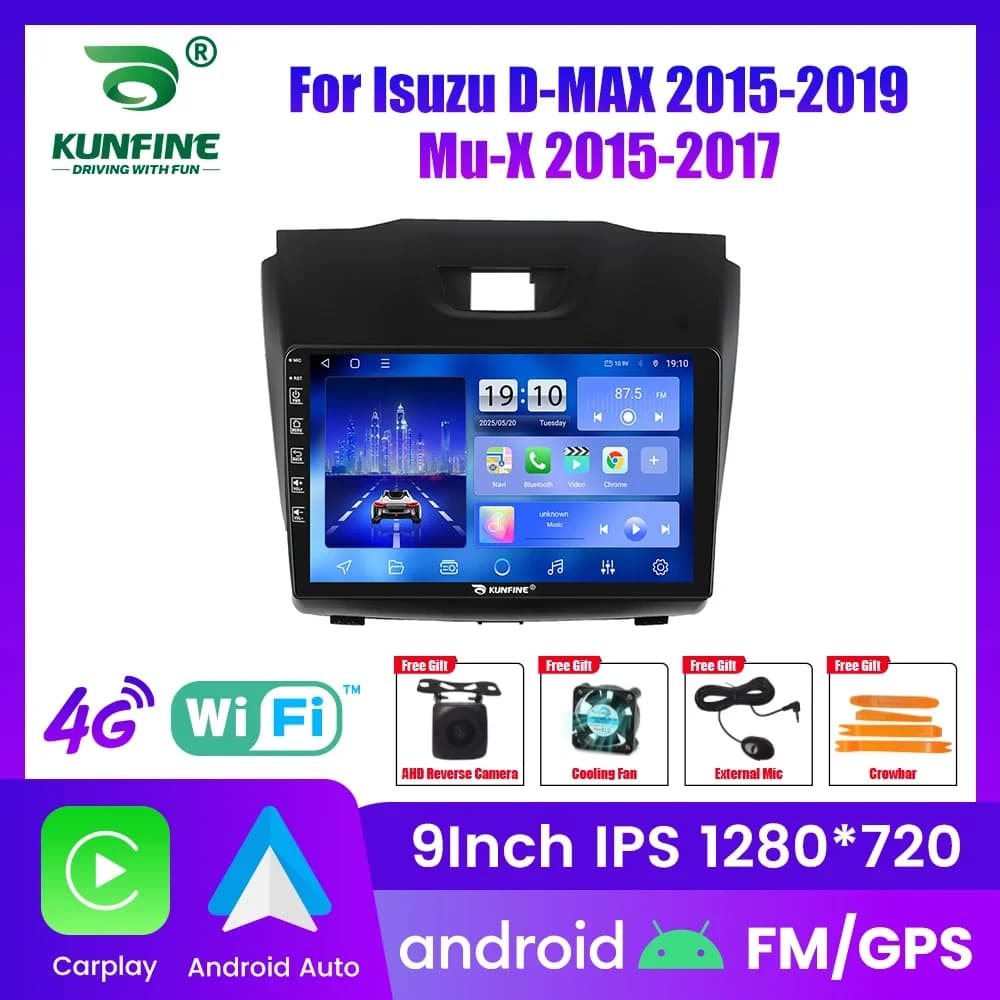 Autoradio Android Per Isuzu D-Max 2015-2019 Mu-X 2015-2017 Navigazione GPS Lettore Video Multimediale Carplay Android Auto Stereo