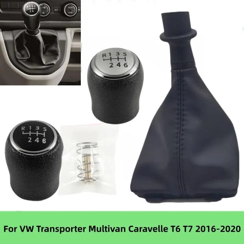 For VW Transporter Multivan Caravelle T6 T7 2016 2017 2018 2019 2020 Car 5/6 Speed Gear Shift Knob Collar Leather Gaiter Boot