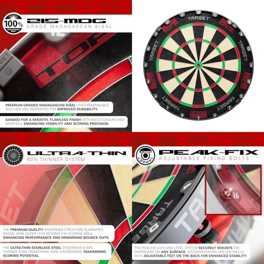 Freccette da competizione standard con punta in acciaio e kit di fissaggio. Disponibili anche: Edizione speciale Luke The Nuke Littler e Surround o.