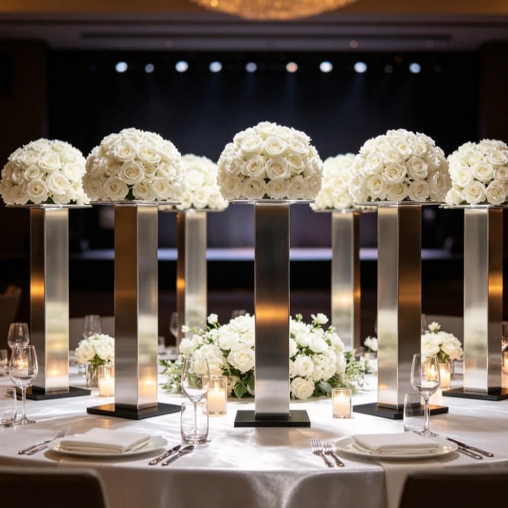 3-10pcs)20-120cm) New Design Wedding Crystal Centerpiece Bling Table Decoration Candle Stand flower arrangement Candelabra