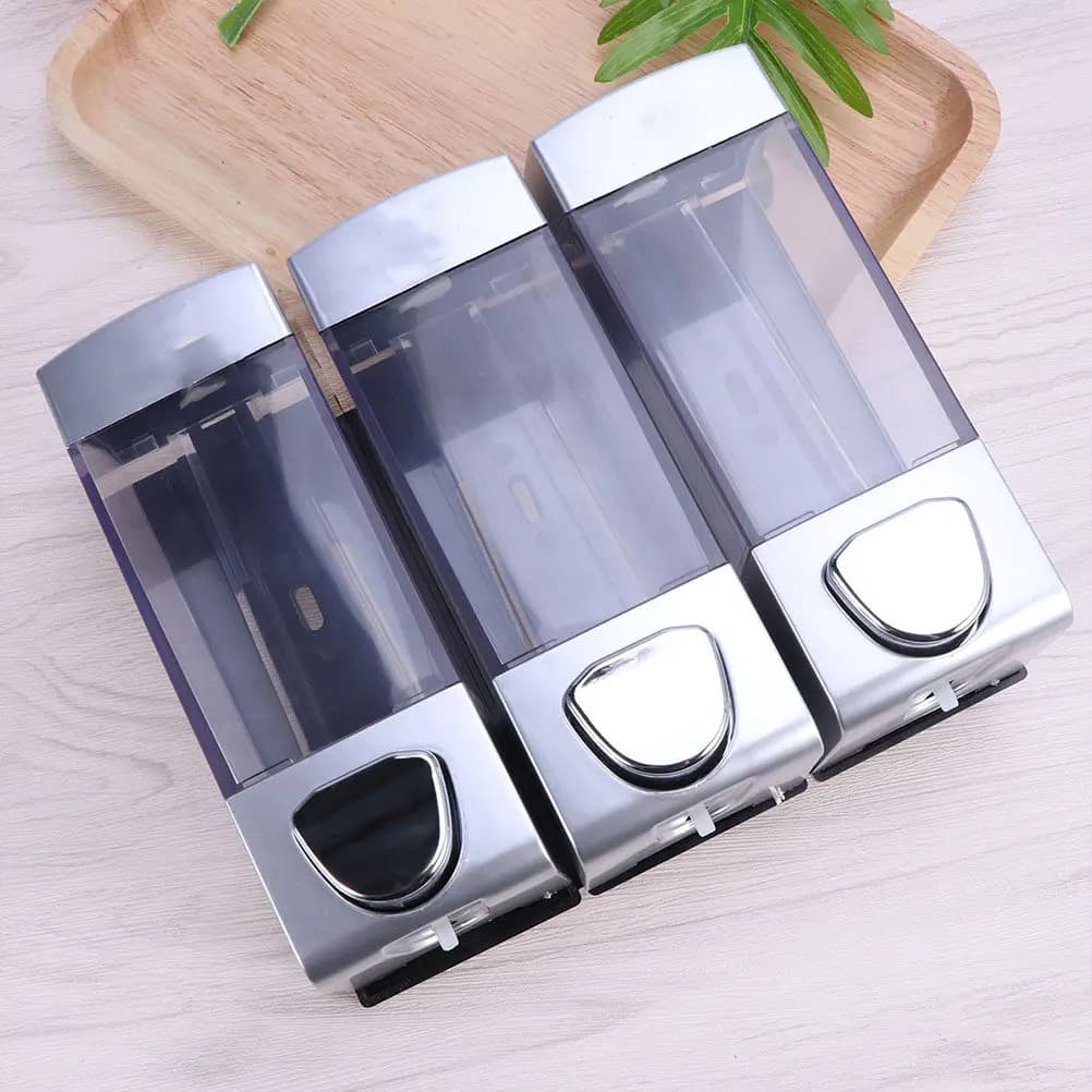 Shower Gel Shampoo Conditioner Dispenser Body Wash Lotion Bottle Bath Silver Pump