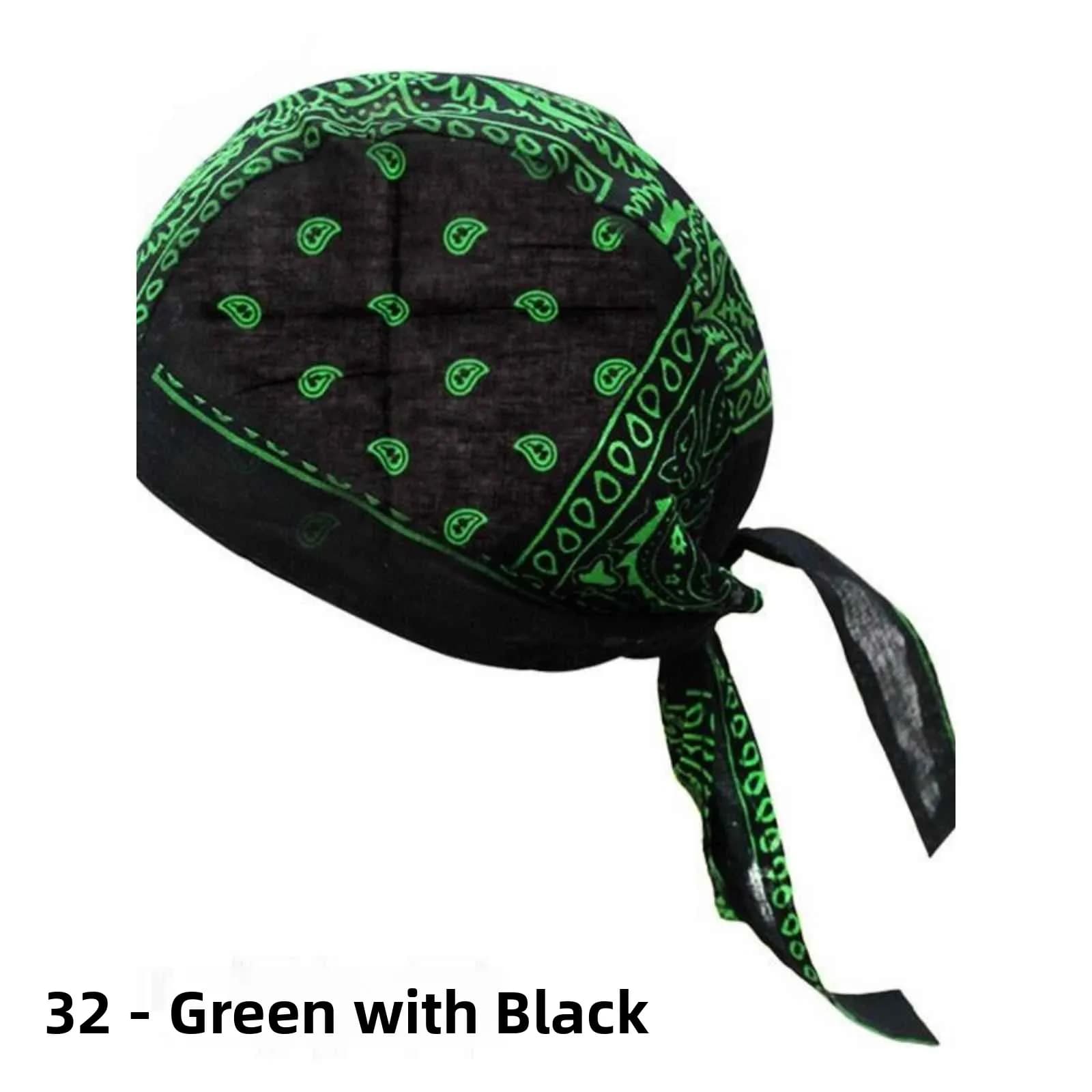 Men's Outdoor Running Fitness Cycling Bandana Pirate Hat Breathable Sweat Absorbent Harley Cap Sports Headwear Seven Sleeve