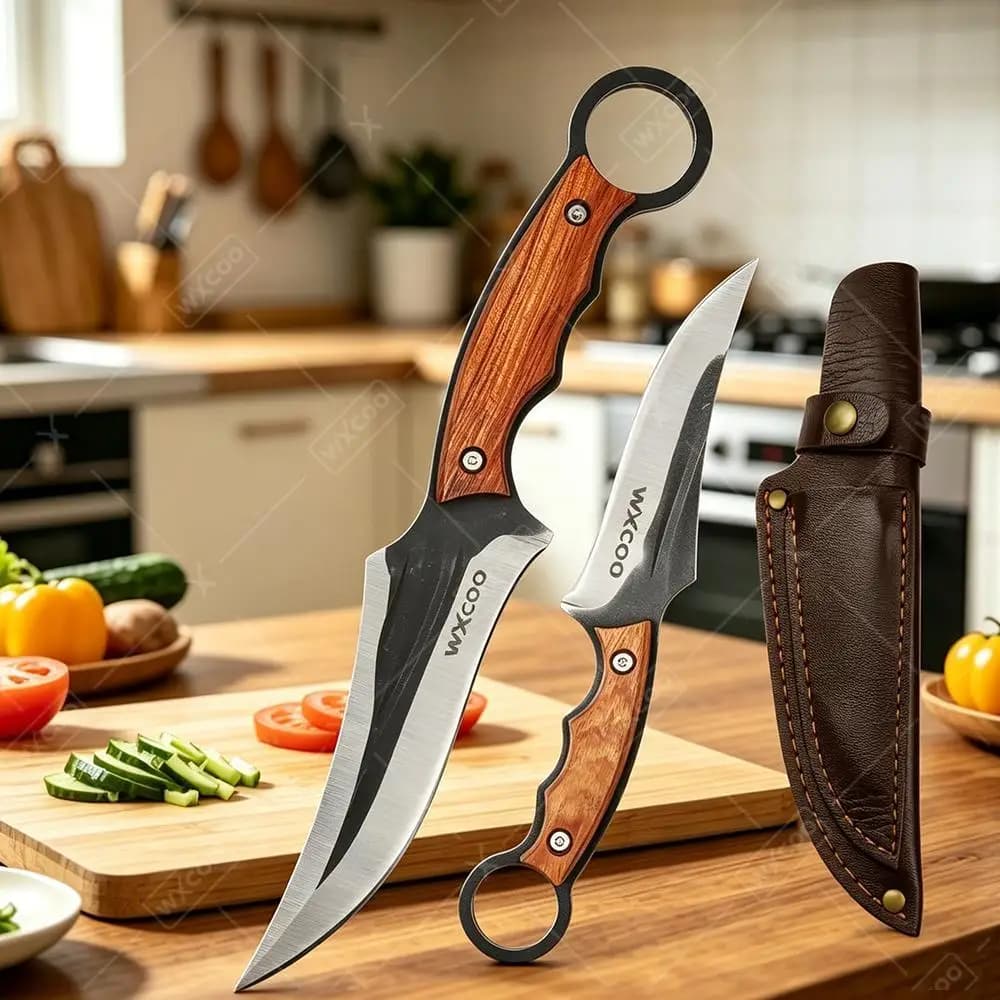 WXCOO Kitchen Knife Hand-Forged Boning Cleaver Stainless Steel Fruit Paring BBQ Knife Cooking Kitchen Accessories