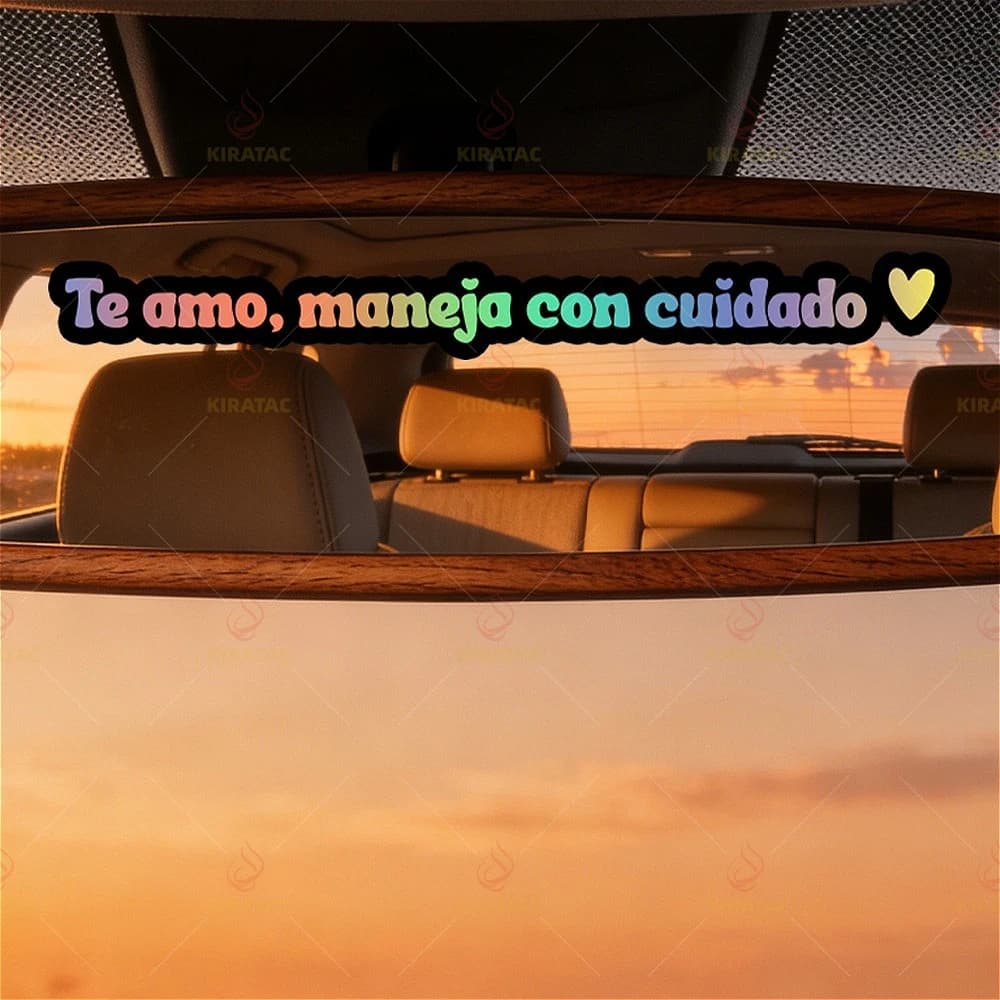 Love You Drive Safe Sticker Spanish Quote Vinyl Decal Car Mirror Motorcycle Helmet Bike Decor