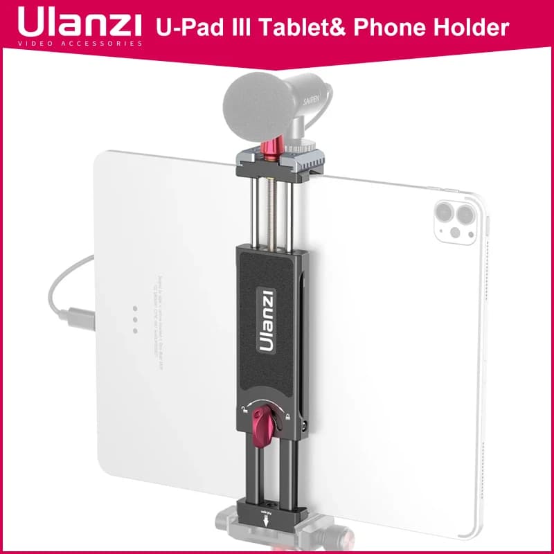 Ulanzi U-Pad III Supporto universale per tablet in metallo Supporto per clip Supporto per treppiede compatibile con tablet da 9 pollici per iPad