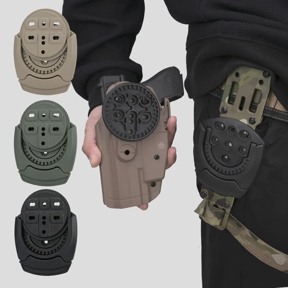 Adattatore per Fondina Tattica Girevole a 360 Gradi, Base di Montaggio Modulare per Fondina da Esterno, Accessori per Tiro e Caccia Airsoft