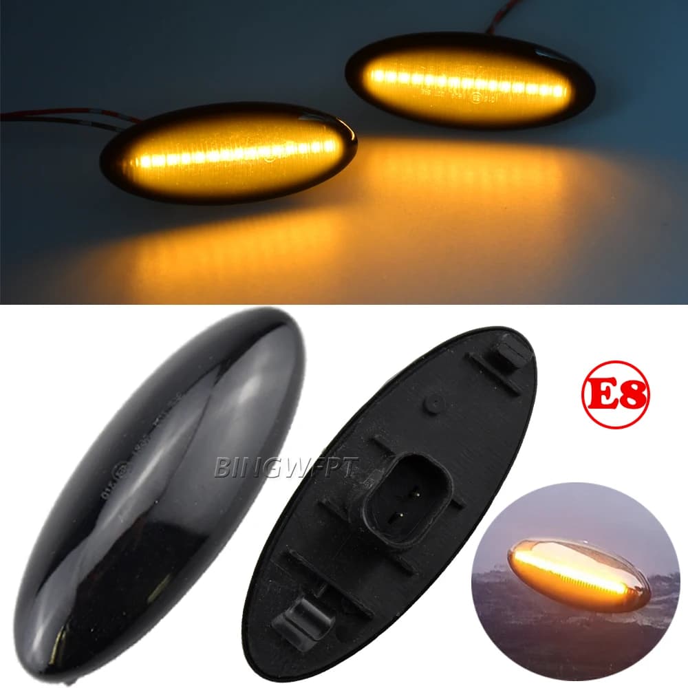 2X Indicatori di direzione dinamici a LED per Toyota Yaris COROLLA Auris E15 RAV4 Mk3, luci di posizione laterali sequenziali, 2 pezzi