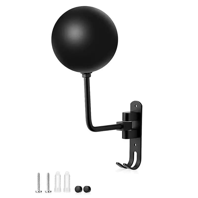 3X 180° Motorcycle Helmet Rack, Rotation Metal Helmet Holder Wall Mount, Helmet Holder Bike With 2 Hooks Helmet Hanger,1