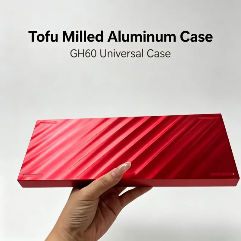 Tofu Blade Pattern Aluminum Case GH60 Universal Customized Magnetic Mechanical Keyboard Shell