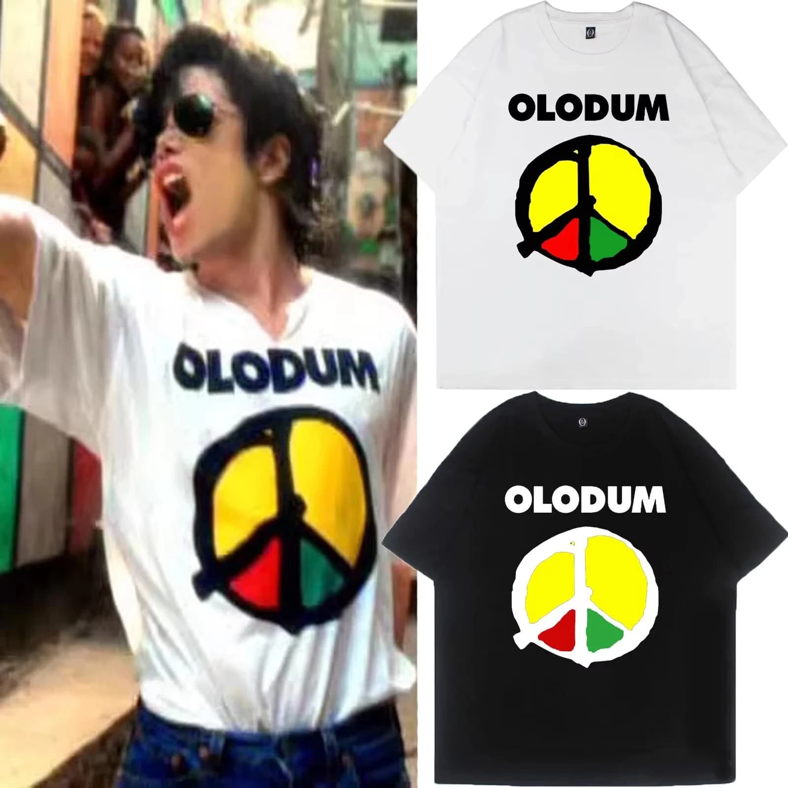 King of Pop Michael Jackson MJ OLODUM Same Style T-shirt Men Women Fashion Gothic Classic T Shirts pure Cotton Short Sleeve Tees