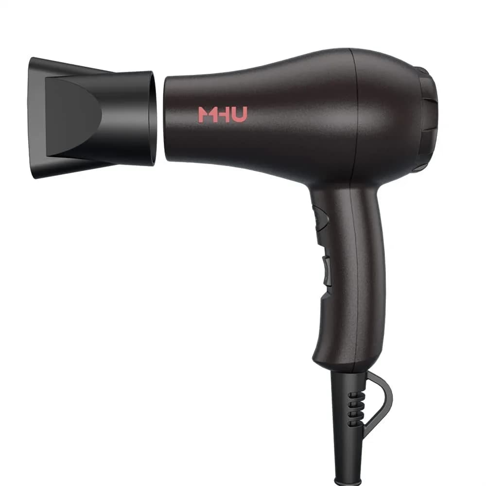 Mini Asciugacapelli da Viaggio 1000 Watt con Tecnologia Ionica e Concentratore per Bambini, Nero