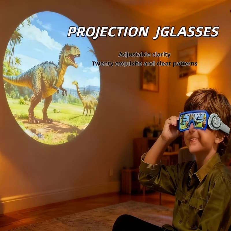 Occhiali da proiezione per esplorazione e innovazione per bambini, proiettore cognitivo a emissione di luce, giocattolo educativo