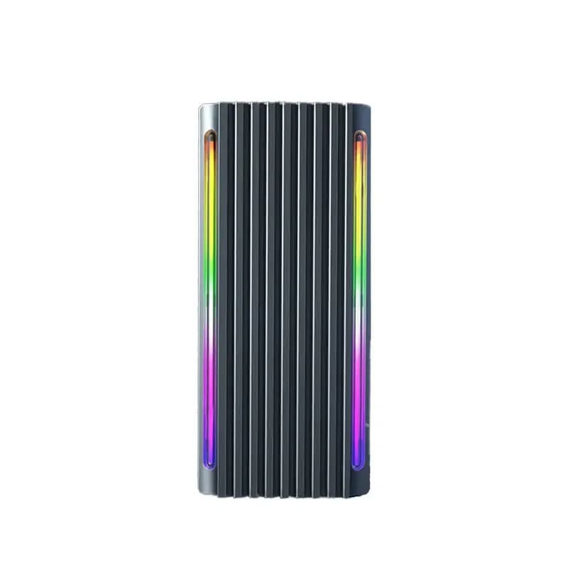 Custodia SSD mobile NVME a doppio protocollo NGFF Metal Type-CRGB Notebook esterno