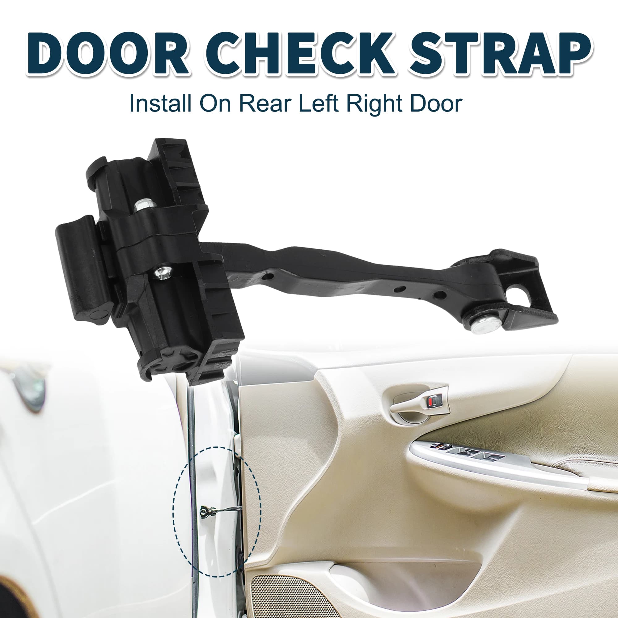 UXCELL Door Check Strap Stopper Limiter No.8X4839249C for Audi A1 2010-2018