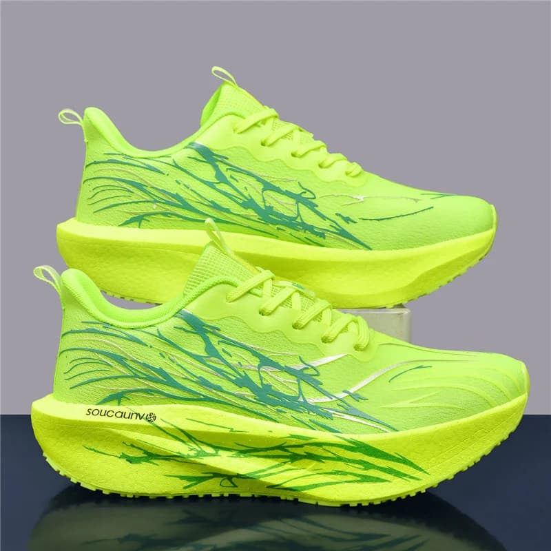 Scarpe da Corsa per Maratona Uomo, Sneakers Sportive con Piastra in Carbonio, Comode Scarpe Atletiche Antiscivolo da Donna, Scarpe Casual da Basket e Passeggio