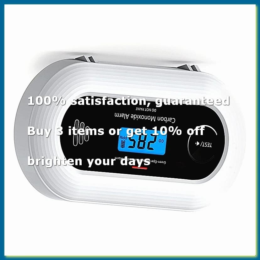 Carbon Monoxide Detector Alarm, Portable 10-Year Battery CO Alarm with Digital LCD Display, for Home, Office and Travel