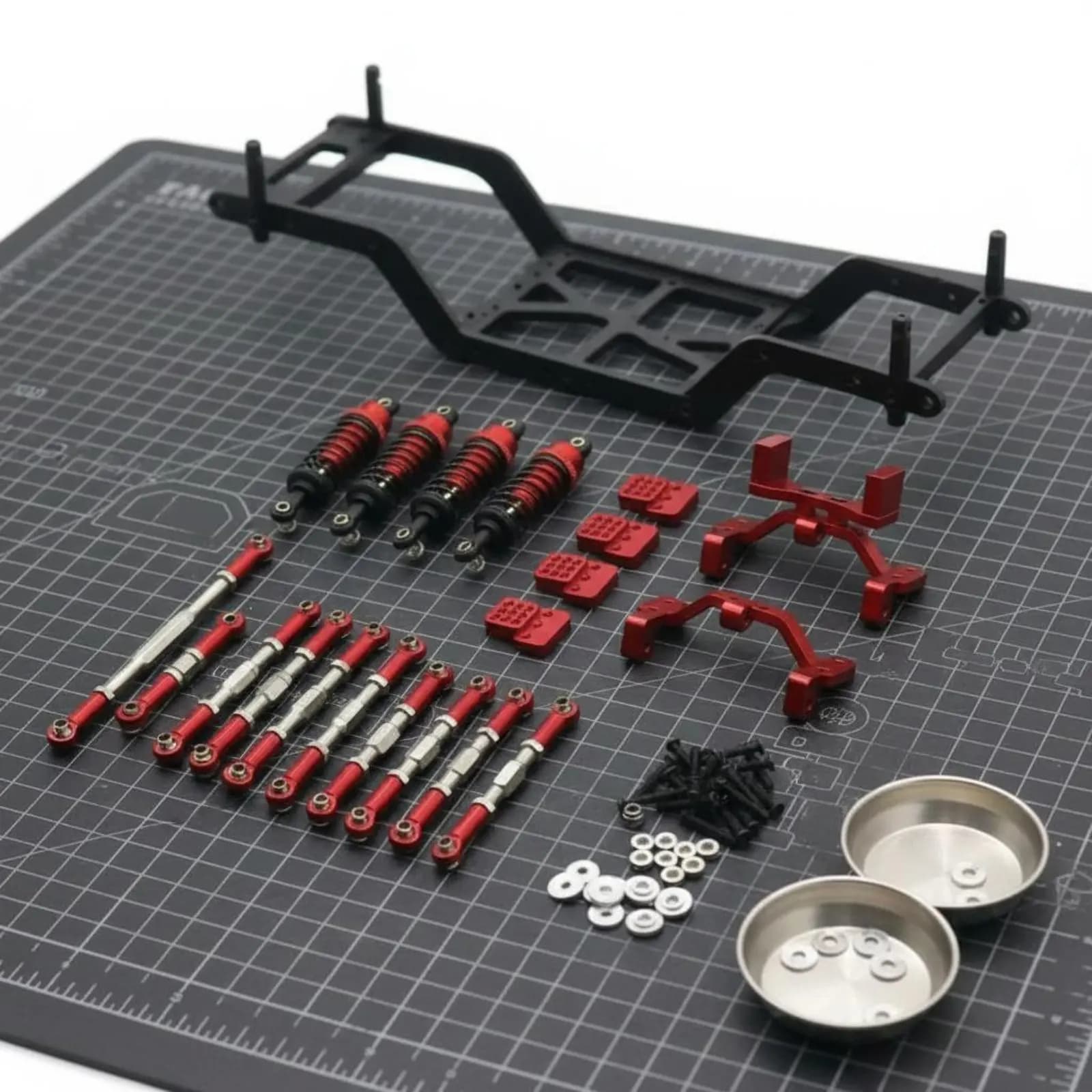 Parti di ricambio WPL C24 per prestazioni migliorate/Sistema di ammortizzatori per veicoli in scala 1/16, set di collegamenti, ricambi per auto RC in scala 1/16, facili da installare