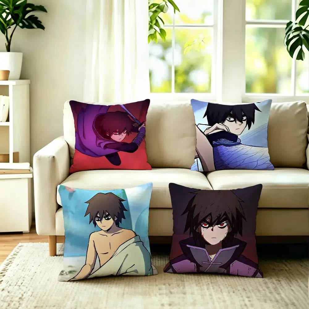 Hot Cartoon Scissor Seven-Seven Square Double-Sided printed Pillow Case Bedroom Bedside Pillow Sofa Cushion Cover