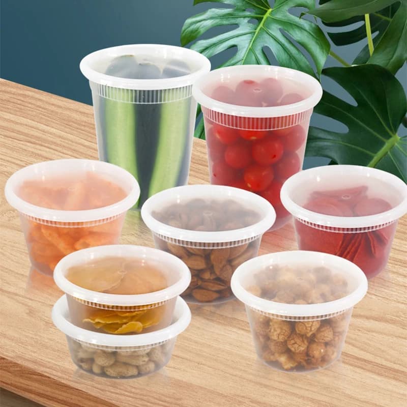 10 pezzi scatola di conservazione degli alimenti con coperchio trasparente per uso alimentare senza BPA congelatore microonde sicuro preparazione dei pasti Deli da asporto contenitore per imballaggio alimentare