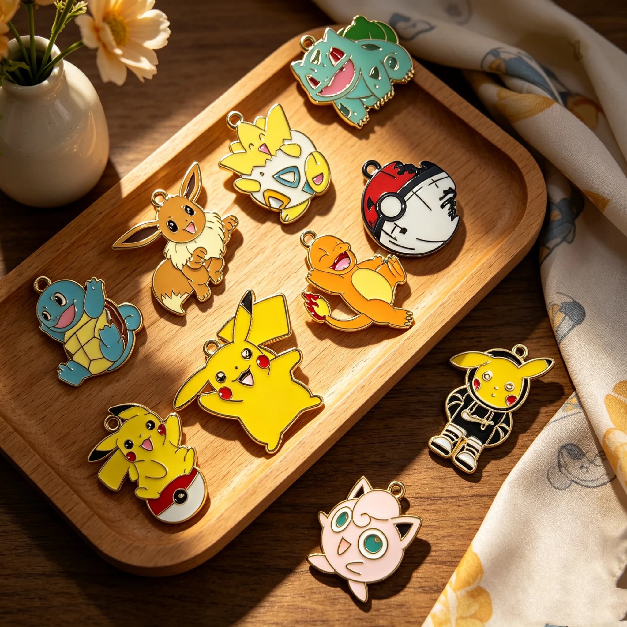 10pcs Cartoon Charms Enamel Alloy Metal Jewelry Accessories Kit for Necklace Earrings Keychains DIY