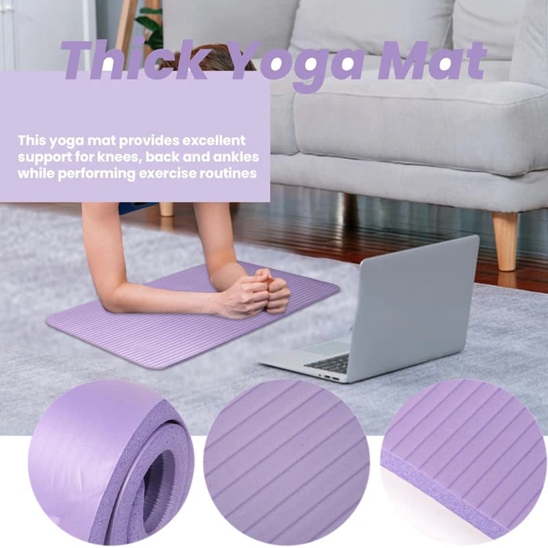 BABPP Ginocchiera per yoga Tappetino per yoga da 15 mm Tappetino per esercizi di pilates di grandi dimensioni e spesse Tappetino per allenamento per pilates Tappetini da campeggio antiscivolo