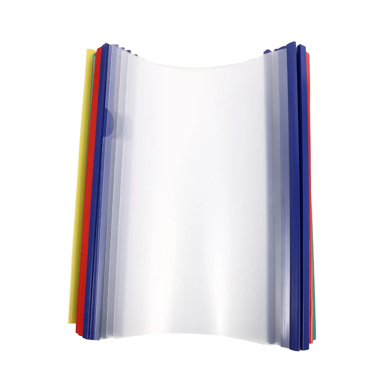 50 Pezzi Cartelle Portadocumenti Trasparenti in Plastica con Asta Scorrevole, Organizzatori per Documenti, Clip Portadocumenti A4 per Ufficio, Scuola e Azienda