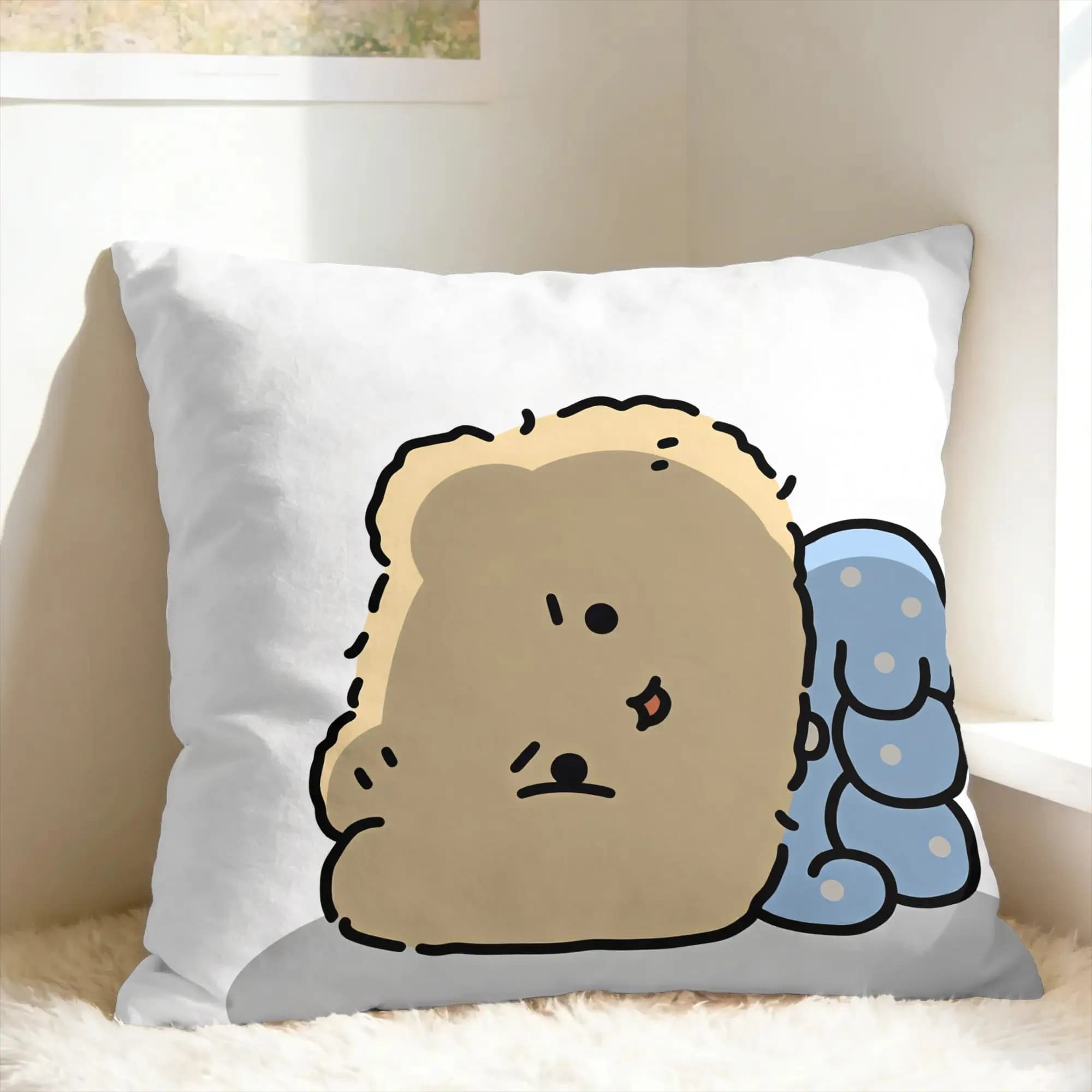 Cute M-Manggom Pillow Cover Comfy Cushion Cover Cute Funny Pillow Case For Sofa Car Home Decor
