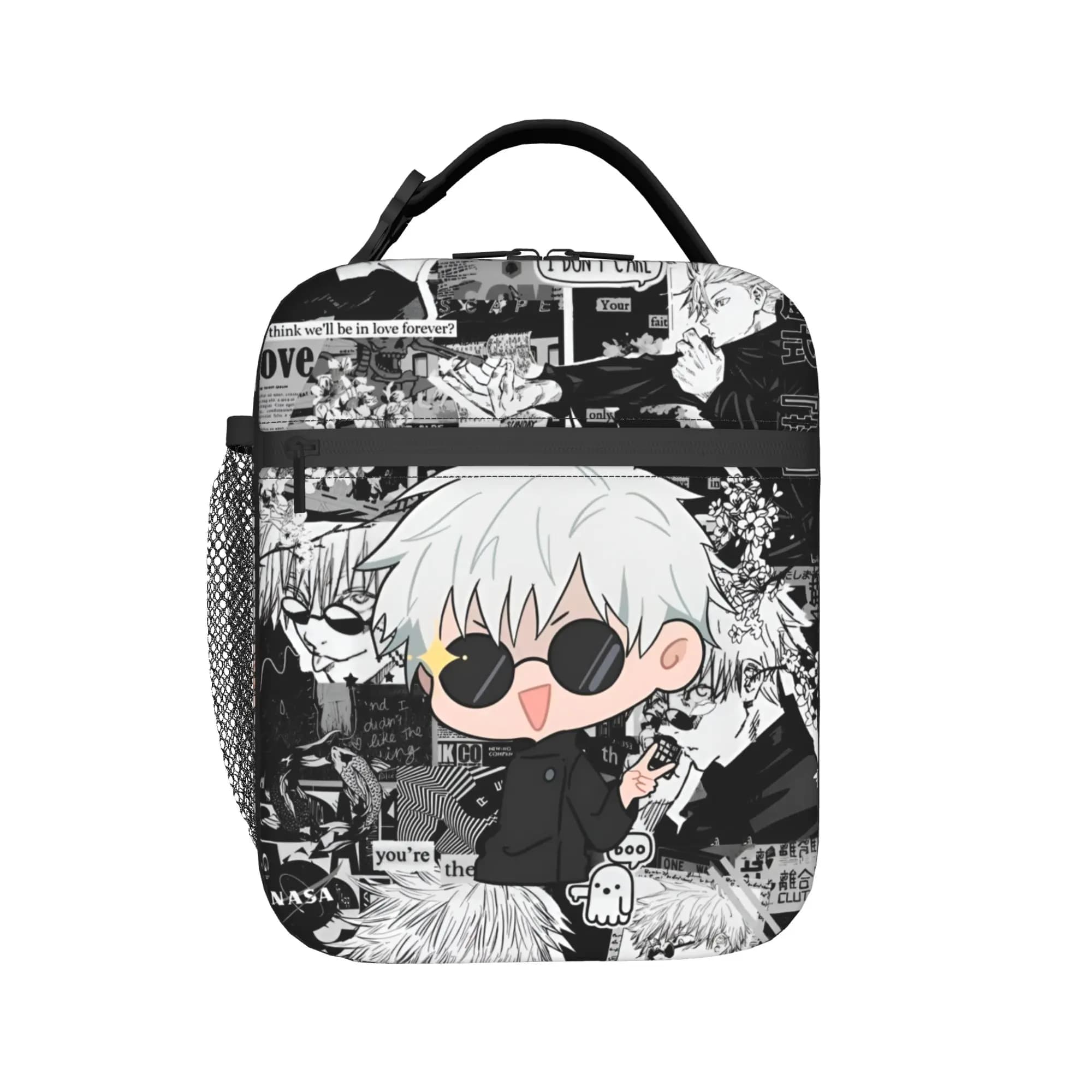 J-Jujutsus K-Kaisens Thermal Insulated Lunch Bag Cartoon Manga Resuable Lunch Tote Outdoor Camping Travel Multifunction Food Box