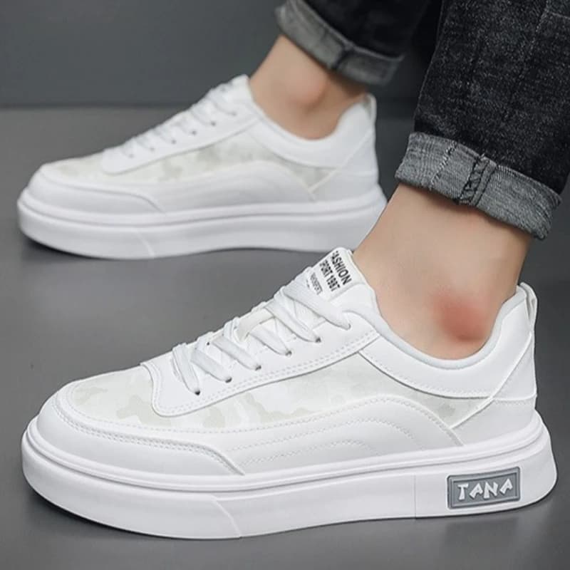 Scarpe da tavolo casual da uomo moda primavera estate versione coreana scarpe bianche da uomo taglio basso stringate scarpe sportive quattro stagioni