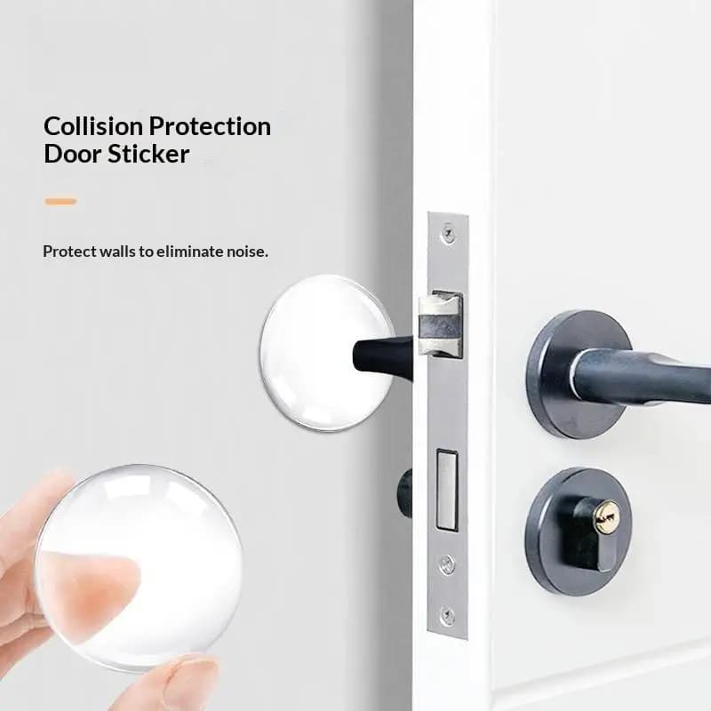 Washable Self Adhesive Transparent Door Stopper Door Wall: 6Pcs Protector Pads Reusable Soft Shock Absorbent