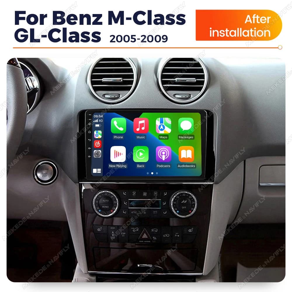 2 Din All-in-one Auto Carplay System Smart Android 14 Autoradio stereo For Mercedes Benz Class M W164 Class GL X164 ML GL