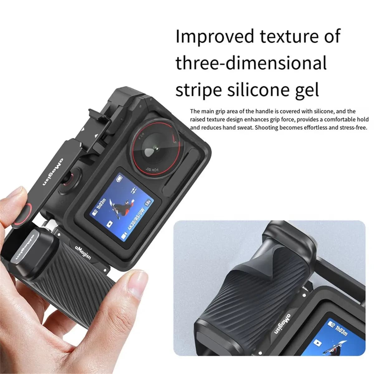 Street Photography Handle Grip for Action 5 Pro/4/3 Action Camera Handle Plastic