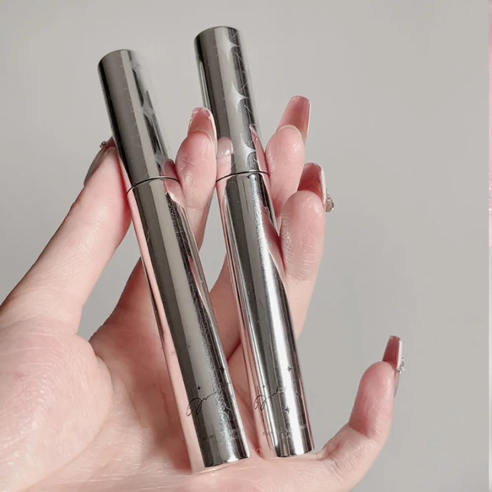 Colorful Mascara Waterproof in Small Silver Tube, Moisturizing Mascara, Black Liquid Mascara for Eyelashes and Makeup