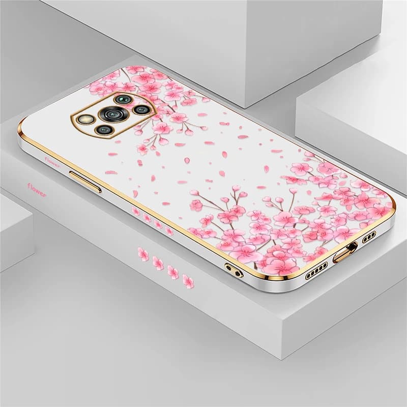 Silicone Soft Phone Case For Xiaomi Poco X5 X4 Pro Luxury Shockproof Cover For Poco X2 X3 NFC X3 GT Flower Floral Hoesje