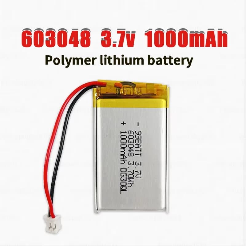 High Capacity 603048 3.7V 1000mAh Li-Po Battery Replacement Cell For Game Controller Fascia Gun Bluetooth Headphones