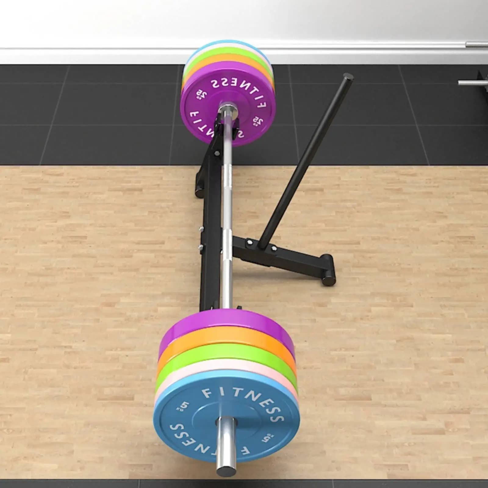 Fitness Barbell Plate Changer Non Slip Jack Stand Weight Loading Tool for Powerlifting Exercise