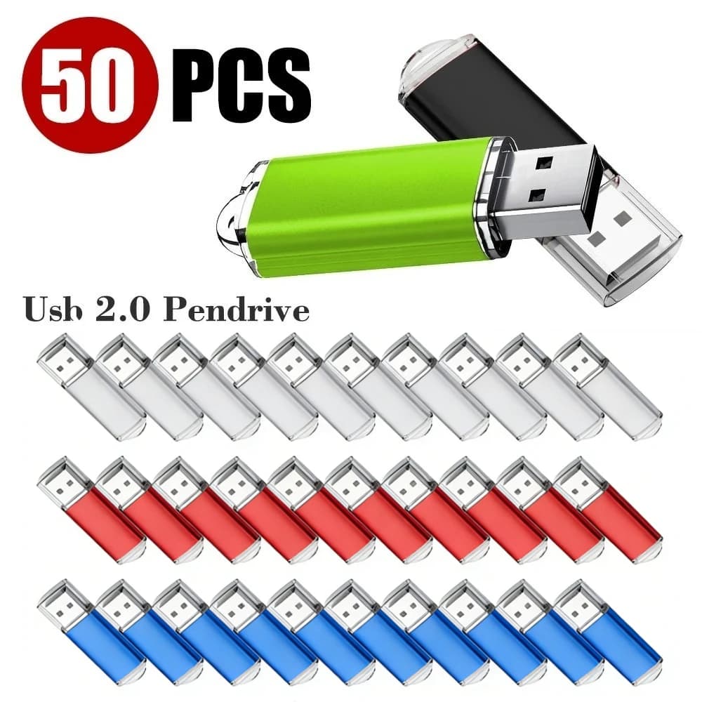 50pcs Wholesale Price Metal Usb 2.0 Flash Drive 4GB 8GB Usb Pendrive 64GB Memory Stick Free laser Logo Gifts Waterproof U-disk
