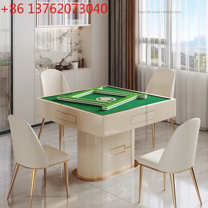 Modern Luxury Automatic Mahjong Integrated Dual-purpose Dining Table Silent High-end Chess And Card Table Home Furniture