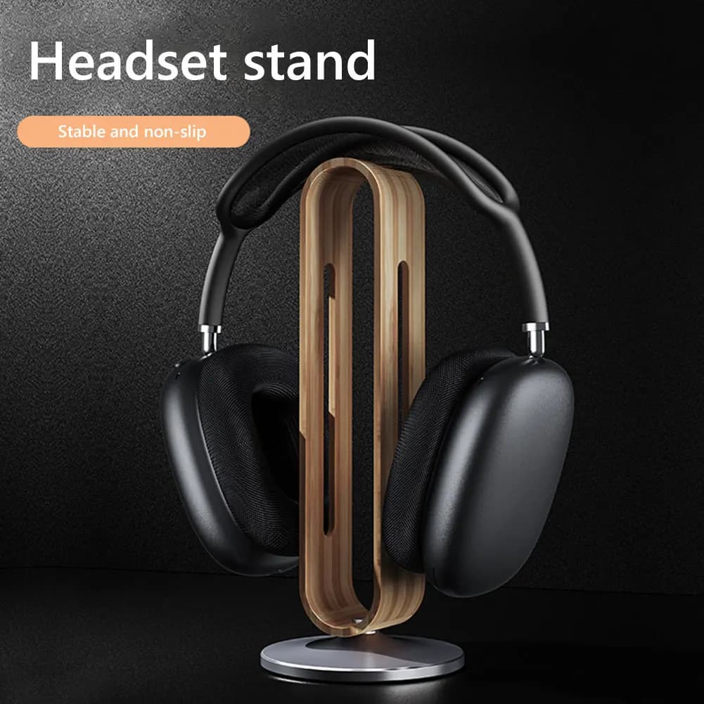Support for gaming headphone hook headphone support for support for bamboo wood aluminum earphone display