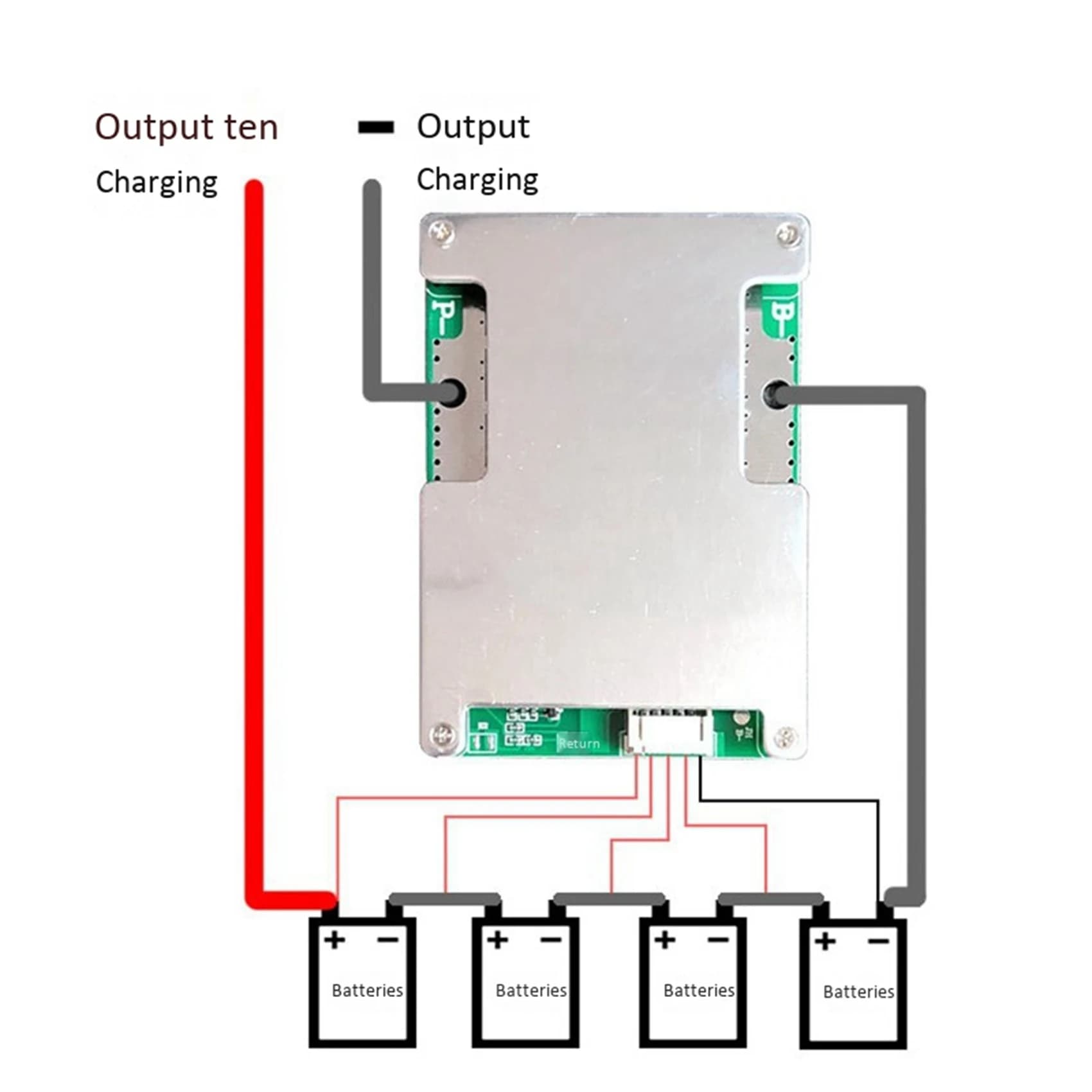 Scheda di Protezione Batteria al Litio Ferro Solido 2X 4S 12V 800A BMS con Bilanciamento Batteria di Alimentazione