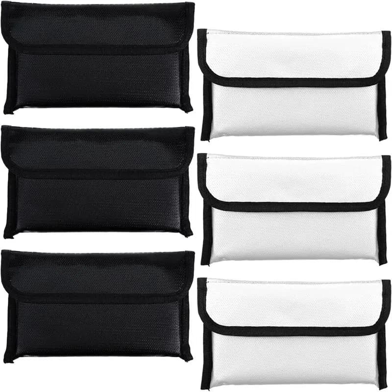 Superior-Waterproof 6-Pack Money Pouch With Zipper, Fireproof Document Bag, Small Money Holder For Valuables, Passport, Cash