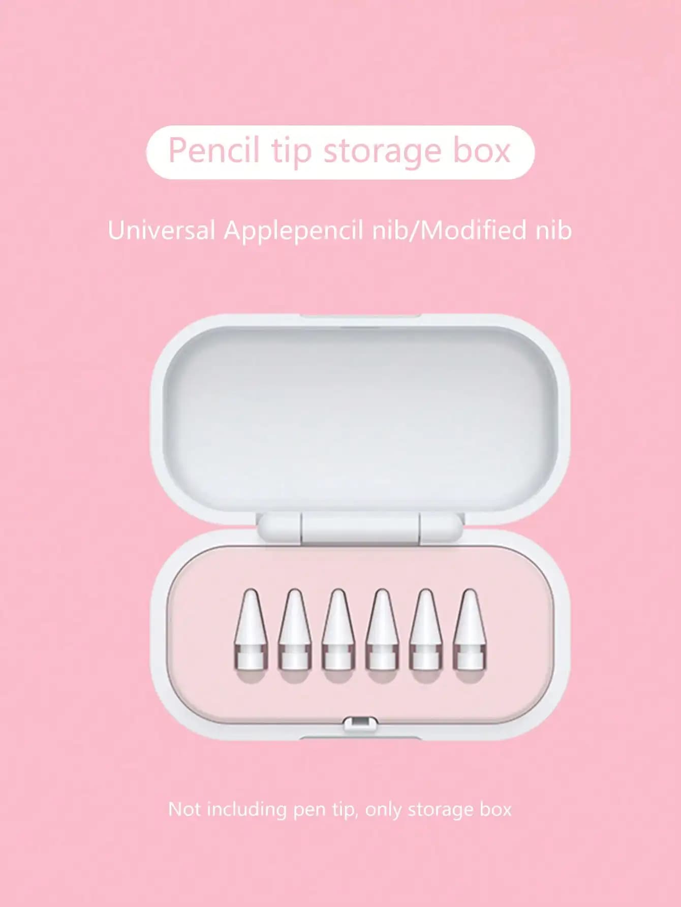 Custodia per pennino Apple Pencil di prima/2a generazione, scatola per accessori con punta per stilo, portapennino di ricambio (1 pezzo, pennini esclusi)