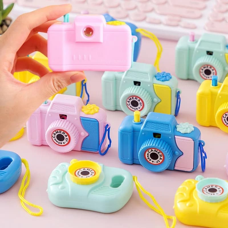 3 pezzi regalo per feste per bambini fotocamera per visualizzazione cartoni animati festa di compleanno baby shower sacchetto regalo riempitivo pinata confezione regalo di carnevale di Pasqua