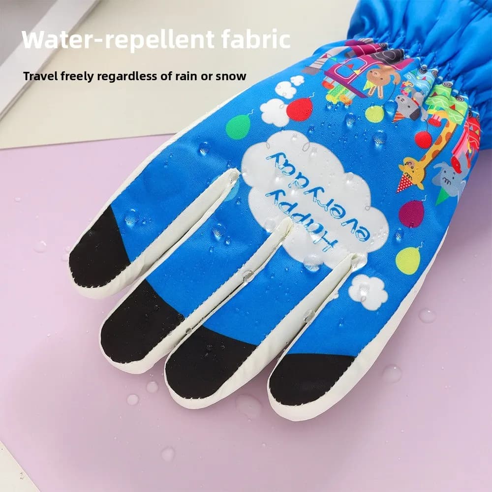 Nuovi Guanti da Sci Impermeabili, Guanti Invernali Antifreddo, Antivento e Caldi con Dita Intere per Ciclismo e Sci all'Aperto