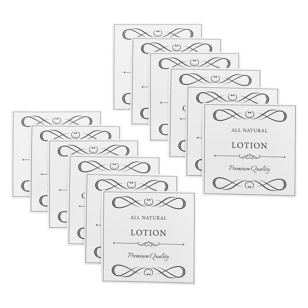 12 Etichette in PVC Impermeabili a Lunga Durata per Bottiglie di Sapone Liquido, Shampoo, Dispenser da Bagno, Barattoli - Minimaliste e Riutilizzabili