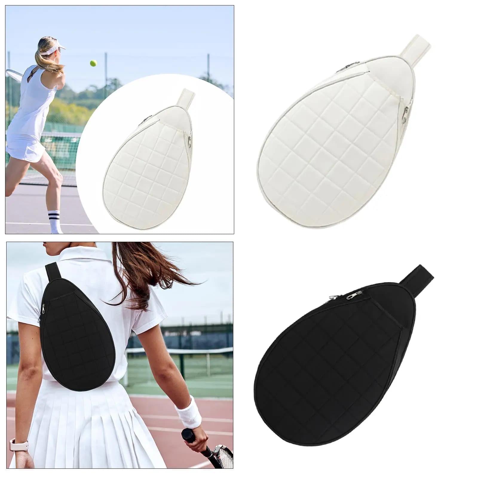 Borsa da tennis a tracolla, borsa tote per racchette, borsa per badminton