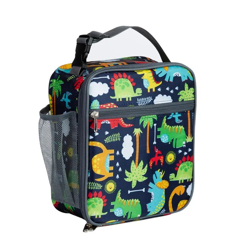 Borsa Termica per Pranzo con Stampa Animali per Bambini, Contenitore Portatile per Alimenti in Tessuto Oxford, Borsa a Busta Moda Primaverile