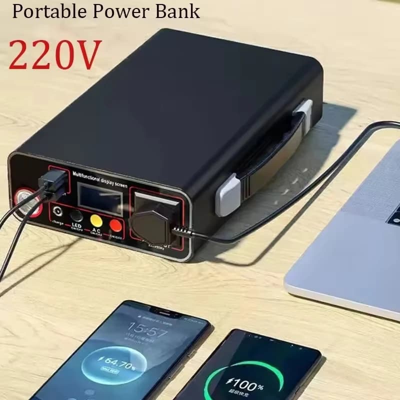 New Portable Outdoor Camping 220V 300W Power Bank 45AH 90AH LED Display Home Emergency Power Supply Generator Backup